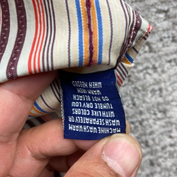 Robert Graham Shirt Men Medium M Multicolored Striped Button Up Long Sleeve - Picture 7 of 10